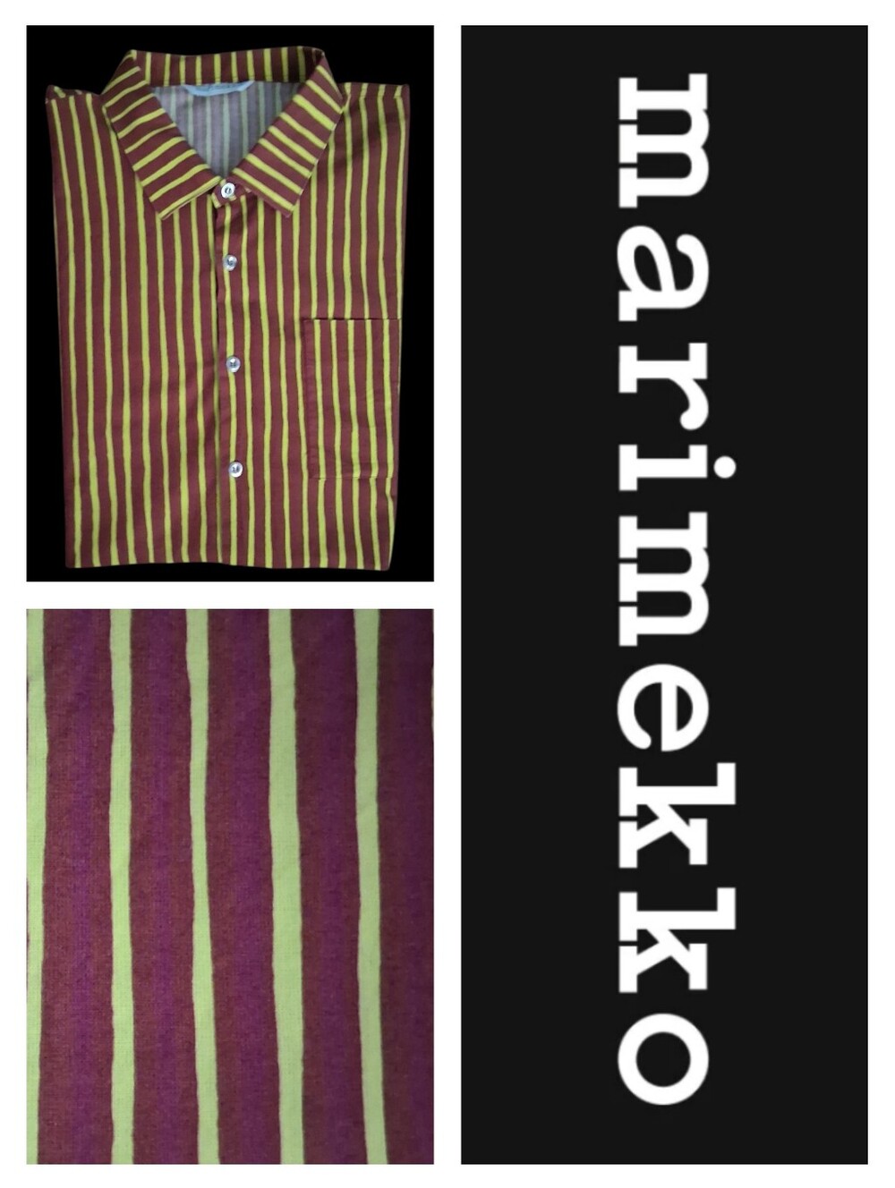 Marimekkio Jokapoika "Piccolo" Unisex  Striped Long Sleeve Button-Down Shirt